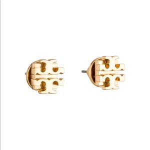 Tory Burch gold color logo studs